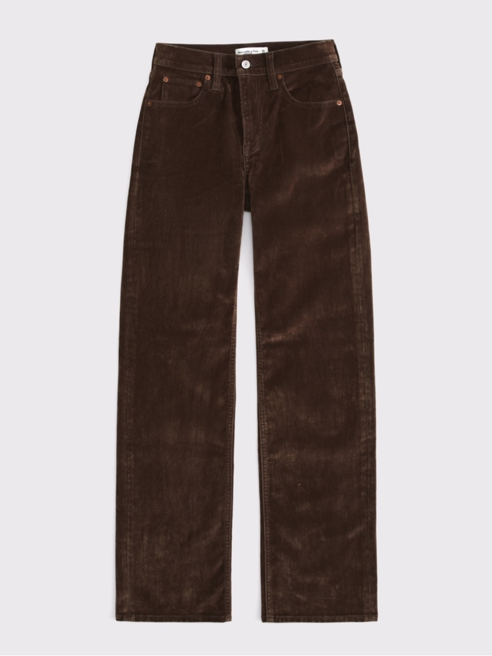 Abercrombie & Fitch Brown Corduroy High Rise Relaxed Pants size 27 chic 90s fall
